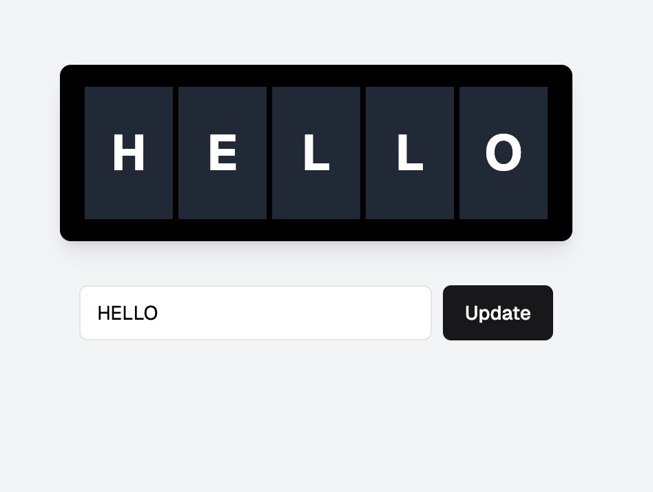 Split Flap Display